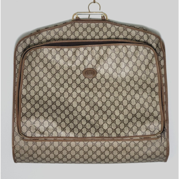 Vintage 80's Gucci GG Supreme Garment Bag Original Monogram Print - Picture 1 of 16